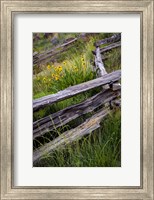 Framed Split Rail Fence In Smith Rock State Park, Oregon