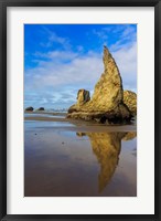 Framed Wizard's Hat Formation At Bandon Beach, Oregon