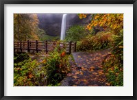 Framed South Falls In Autumn, Oregon
