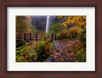 Framed South Falls In Autumn, Oregon