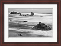 Framed Bandon Beach, Oregon (BW)