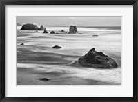 Framed Bandon Beach, Oregon (BW)
