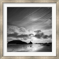 Framed Harris Beach State Park At Sunset, Oregon (BW)