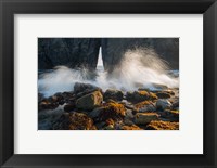 Framed Ocean Spray On Rocky Coastline, Oregon