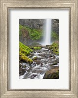 Framed Latourell Falls And Creek, Columbia Gorge, Oregon