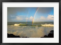 Framed Double Rainbow Over Depoe Bay, Oregon