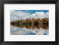 Framed Autumn Lake Reflection Of Ricketts Glen State Park, Pennsylvania