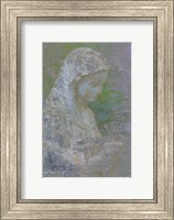 Framed Pastel Abstract Statue Of The Madonna