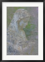 Framed Pastel Abstract Statue Of The Madonna