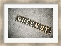 Framed Queen St Sign, Charleston, South Carolina