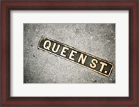 Framed Queen St Sign, Charleston, South Carolina