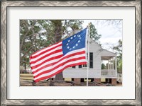 Framed Betsy Ross Flag At The Craven House In Historic Camden, South Carolina