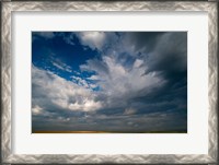 Framed Massive Summer Cloud Formations Over Wheat Fields