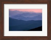 Framed Great Smoky Mountains National Park  Ridges At Sunset