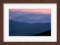 Framed Great Smoky Mountains National Park  Ridges At Sunset