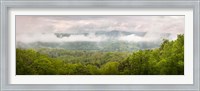 Framed Misty Morning Panorama Of The Greak Smoky Mountains National Park