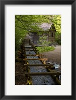 Framed Wooden Flume Directs Water Towards Mingus Mill