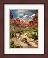 Framed View Along The Virgin River Or Zion National Park