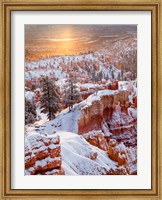 Framed Sunrise Point After Fresh Snowfall At Bryce Canyon National Park