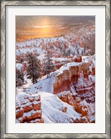 Framed Sunrise Point After Fresh Snowfall At Bryce Canyon National Park