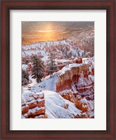 Framed Sunrise Point After Fresh Snowfall At Bryce Canyon National Park