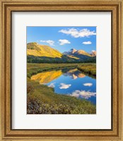 Framed Mountain And River Landscape Of The Wasatch Cache National Forest