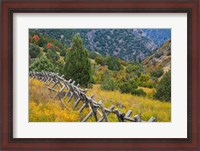 Framed Fence And Meadow Landscape, Utah