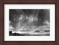 Framed Rainstorm From A Canyon Overlook, Utah (BW)