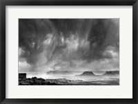 Framed Rainstorm From A Canyon Overlook, Utah (BW)