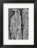 Framed Penguins Rock Formation, Utah (BW)