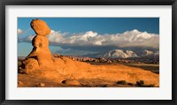 Framed Sunset On A Balanced Rock Monolith, Arches National Park