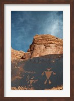 Framed Duck Headed Man Petroglyph, Cedar Mesa, Utah