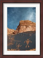 Framed Duck Headed Man Petroglyph, Cedar Mesa, Utah
