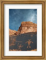 Framed Duck Headed Man Petroglyph, Cedar Mesa, Utah