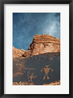 Framed Duck Headed Man Petroglyph, Cedar Mesa, Utah