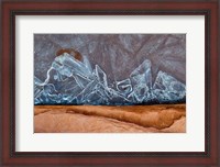Framed Frozen Sand And Ice Patterns, Utah