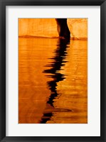 Framed Tapestry Wall Reflection's Detail At Sunrise, Utah