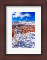 Framed Fresh Powder On Rock Formations In The Silent City, Utah