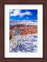 Framed Fresh Powder On Rock Formations In The Silent City, Utah