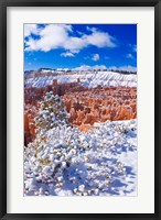 Framed Fresh Powder On Rock Formations In The Silent City, Utah