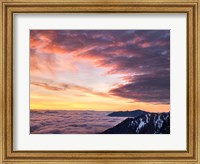 Framed Dawn On Hurricane Ridge Road, Washington