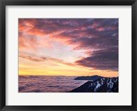 Framed Dawn On Hurricane Ridge Road, Washington