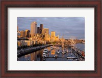 Framed Seattle Skyline From Pier 66, Washington