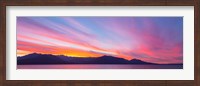 Framed Sunset Panoramic Over The Olympic Mountains And Hood Canal