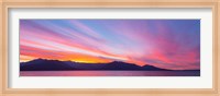 Framed Sunset Panoramic Over The Olympic Mountains And Hood Canal