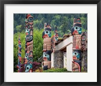 Framed Jamestown Totem Art, Washington State