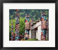 Framed Jamestown Totem Art, Washington State