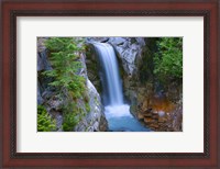 Framed Christine Falls, Mount Rainier National Park, Washington State