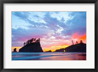 Framed Second Beach At Sunset, Washington State