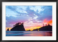 Framed Second Beach At Sunset, Washington State
